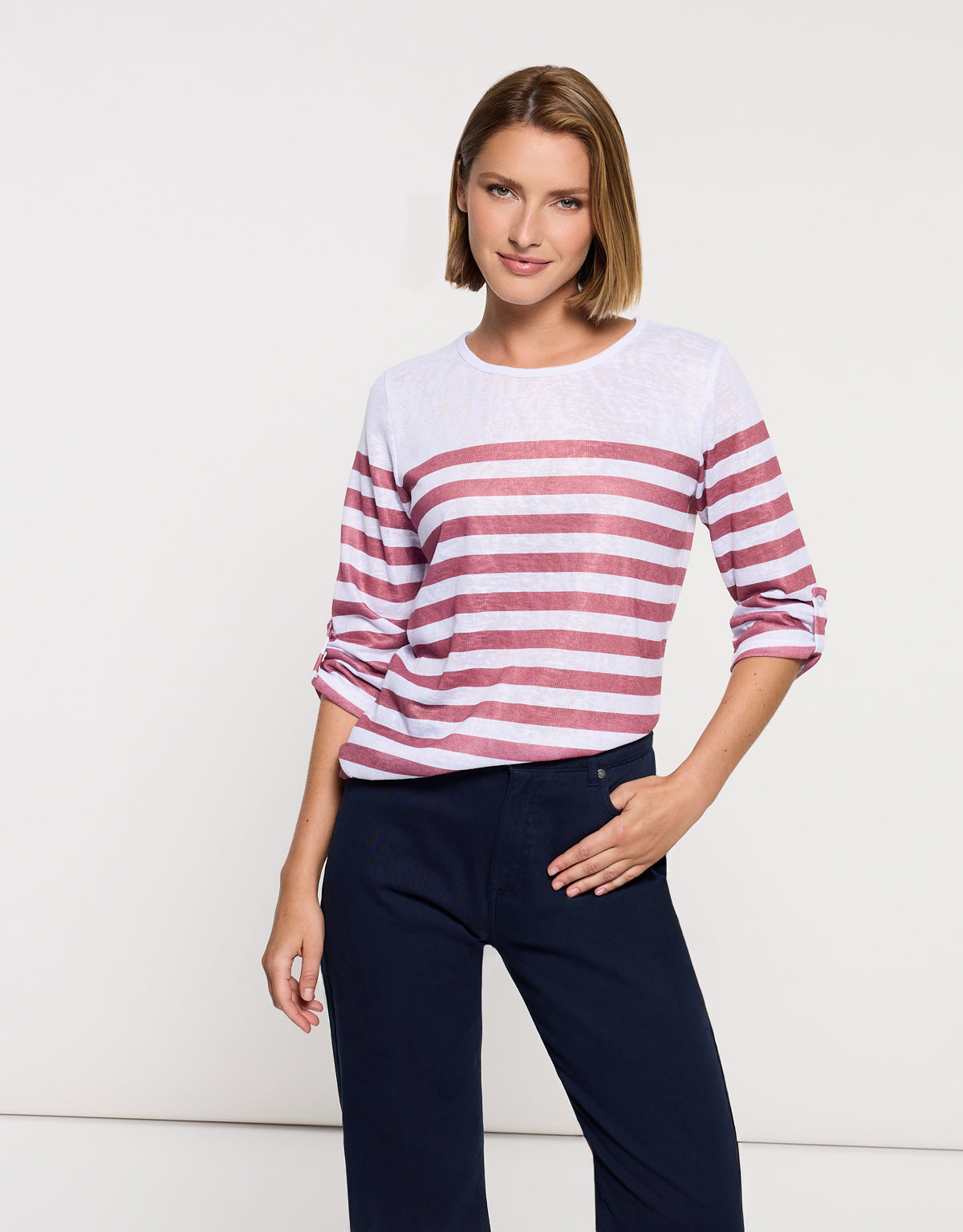 Camiseta Manga Media Rosa - Malberry