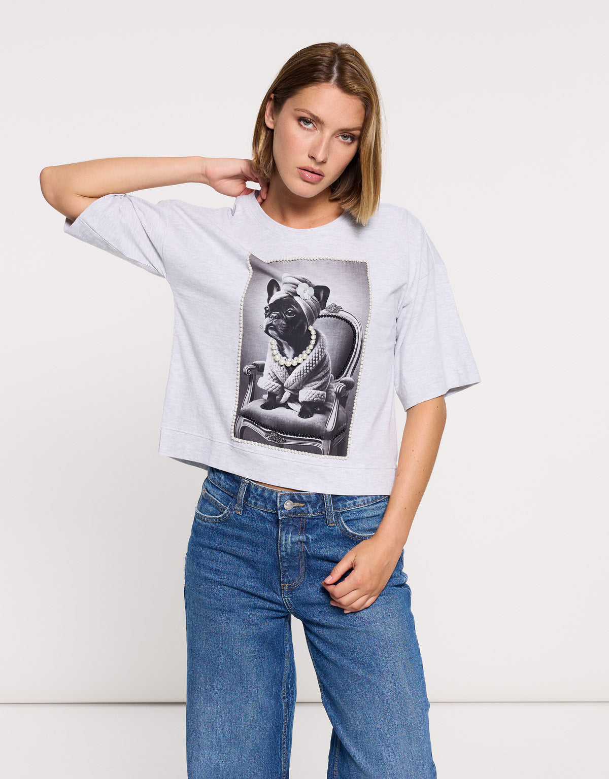 Camiseta Manga Corta Gris - Dogy