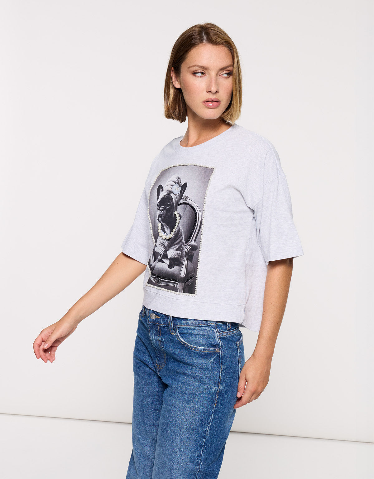 Camiseta Manga Corta Gris - Dogy 3