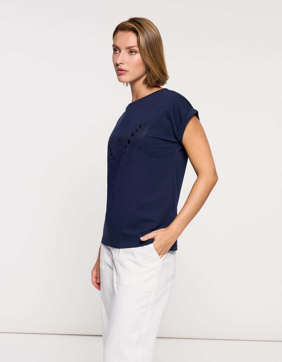 Camiseta Manga Corta Azul Marino - Kalosa 3