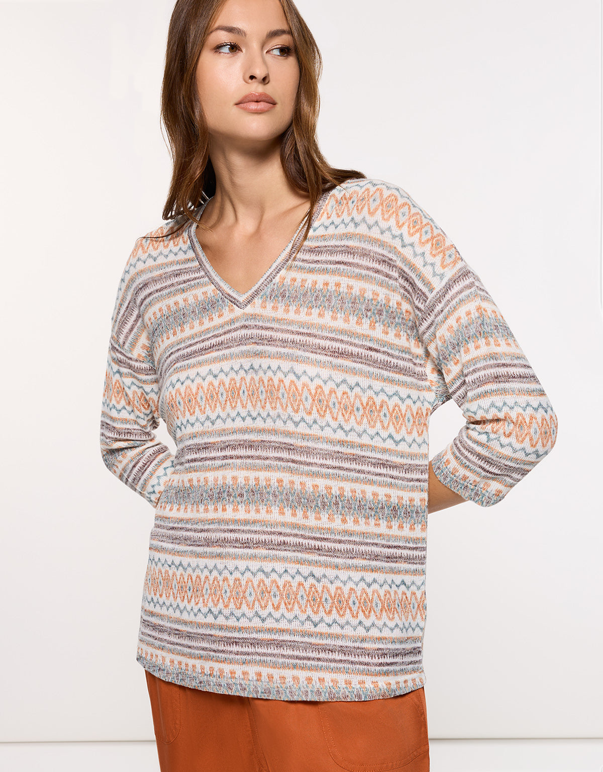 Camiseta Manga Larga Marrón - Arlie 5