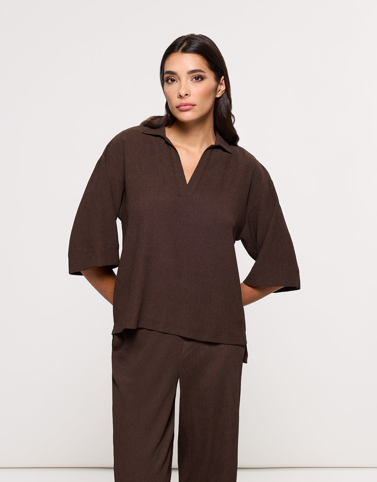 Camisa Manga Larga Marrón - Ponti 1