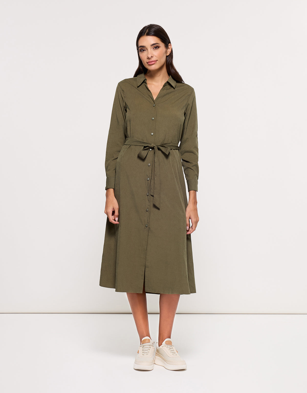 Vestido Midi Caqui - Veronico 1