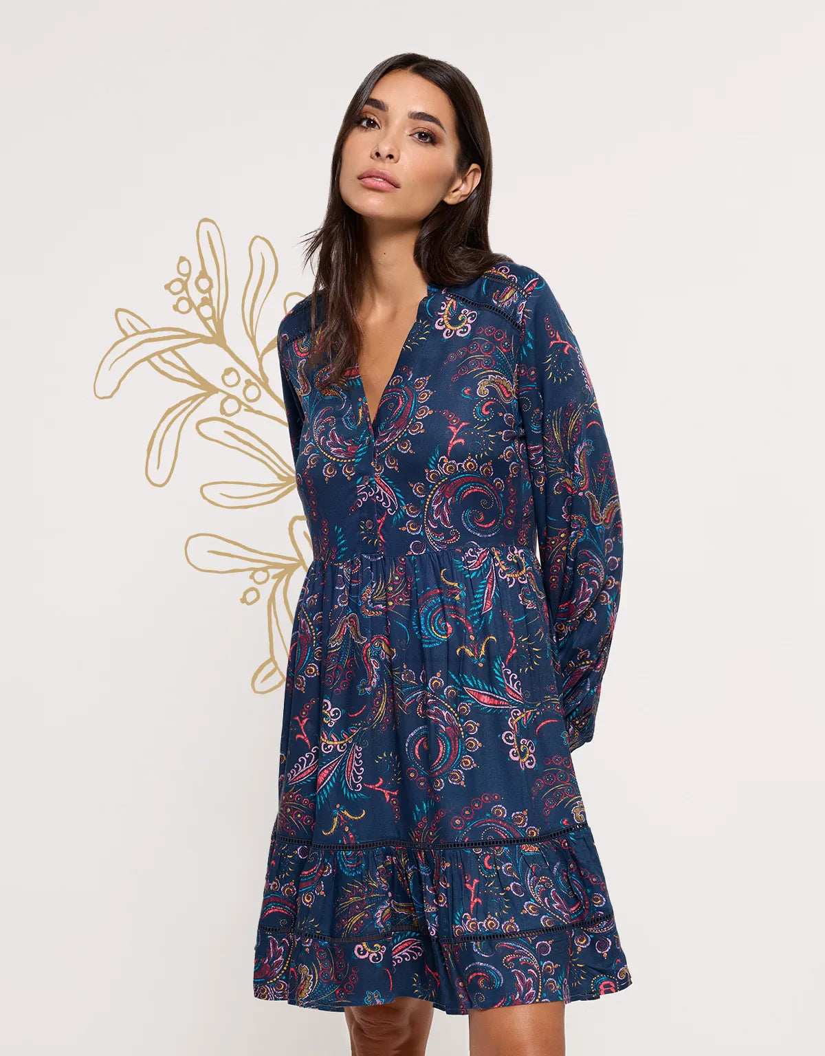 Navy Blue Short Dress - Heridress