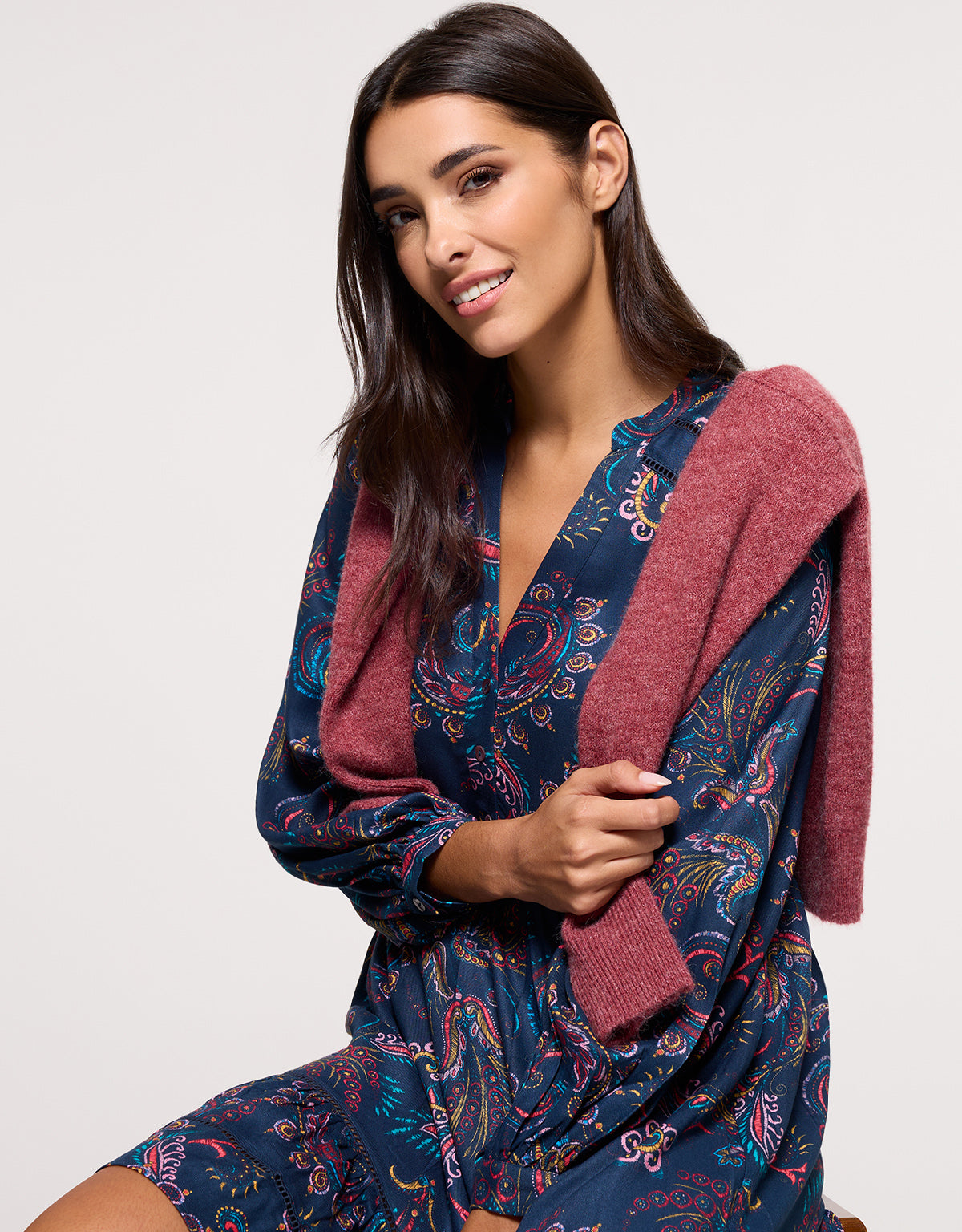 Vestido corto Azul Marino - Heridress 5