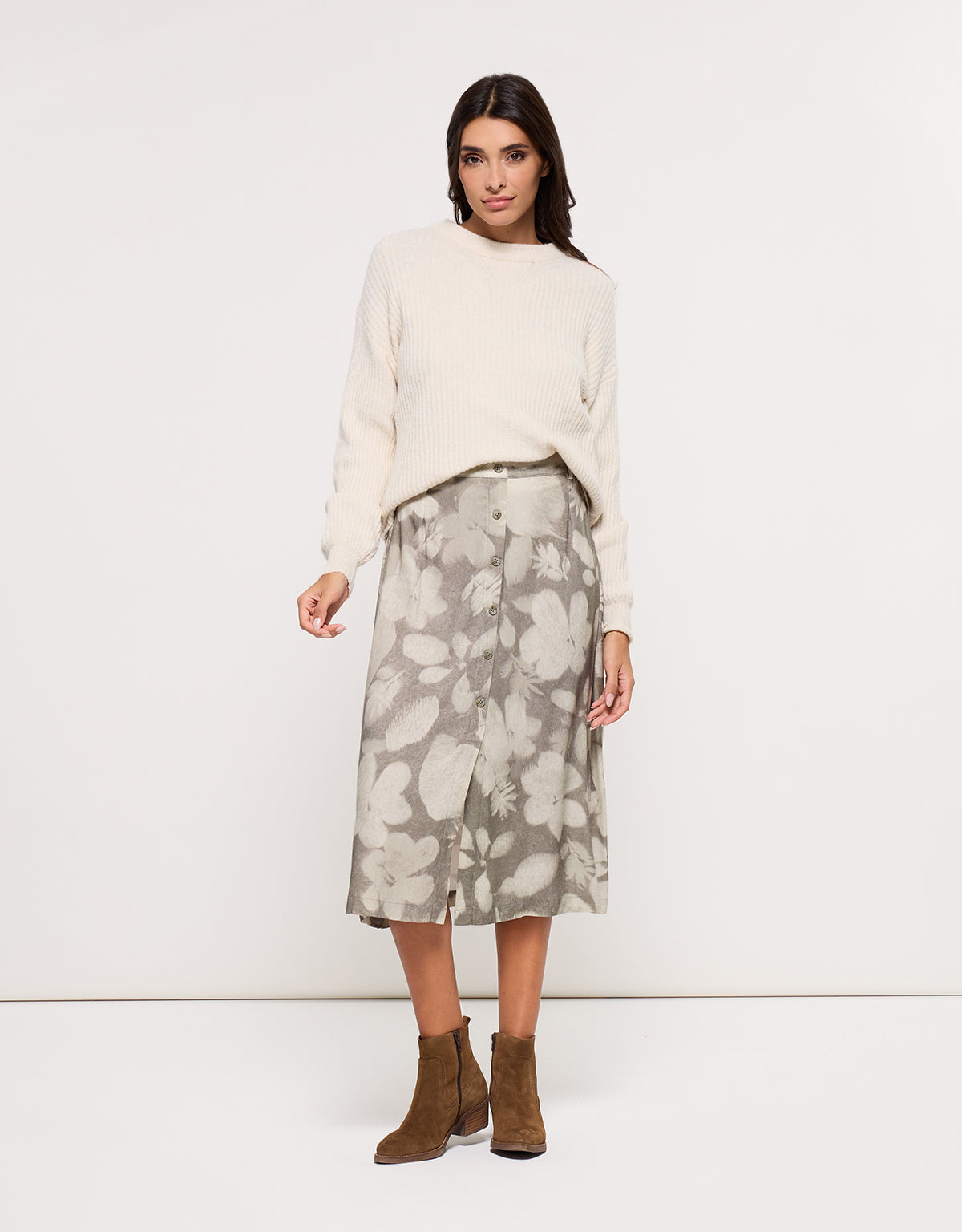 Falda Midi Verde - Lori 10