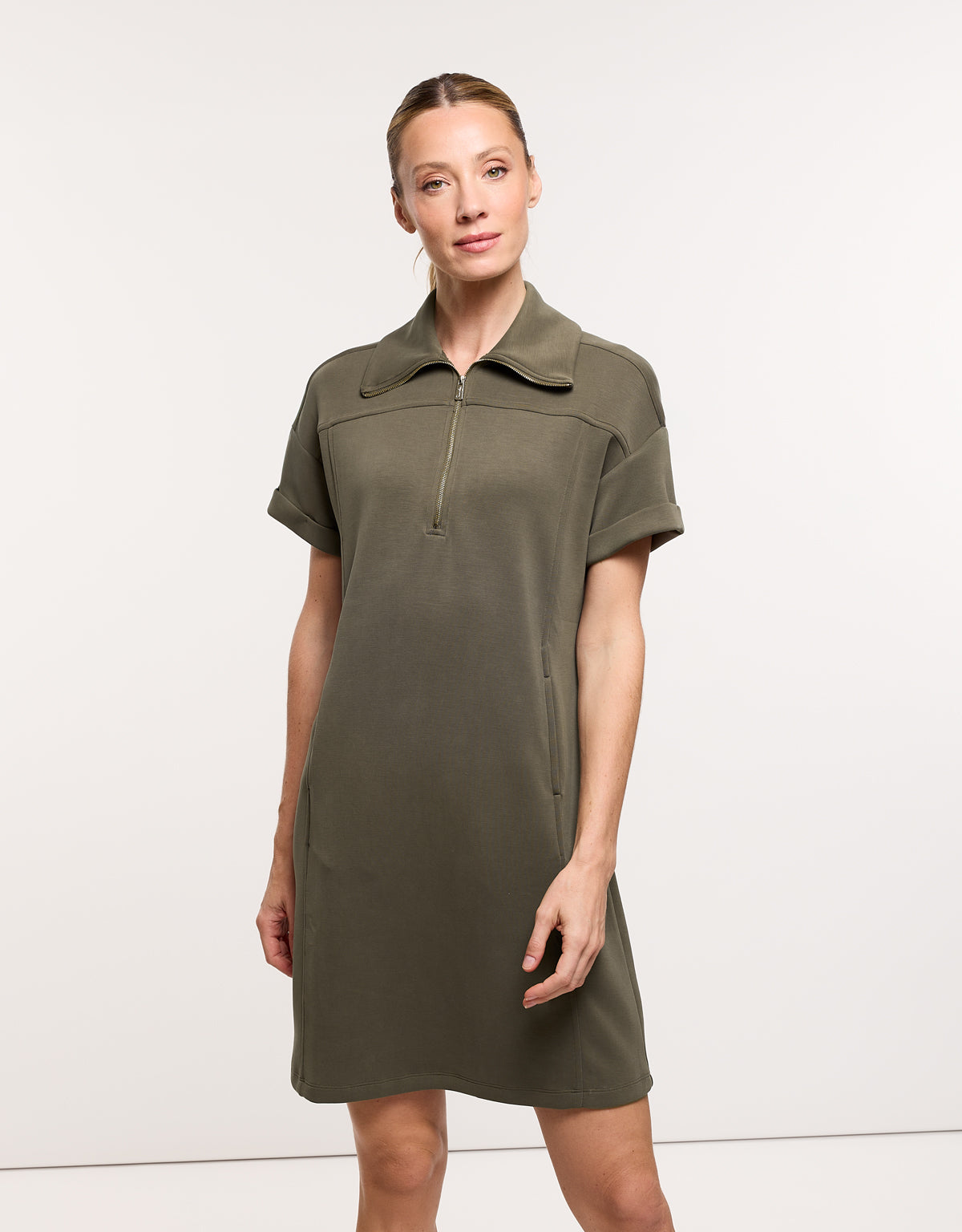 Vestido Corto Caqui - Elika 2