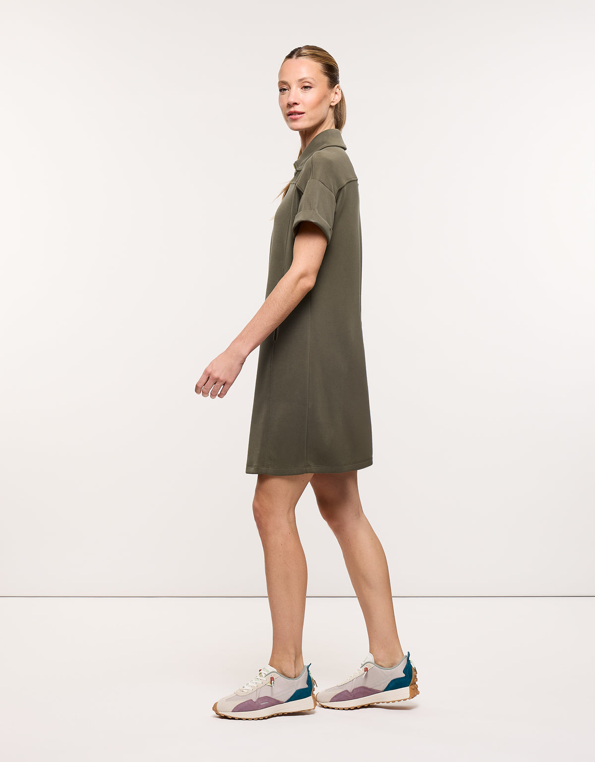 Vestido Corto Caqui - Elika 3