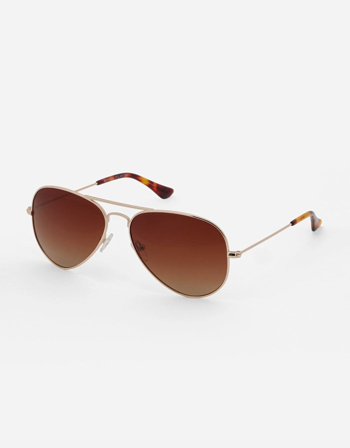 Gold Metallic Sunglasses - Avi