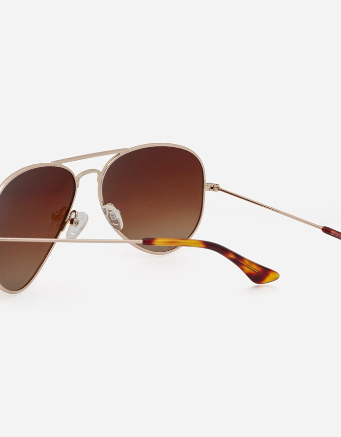 Gold Metallic Sunglasses - Avi