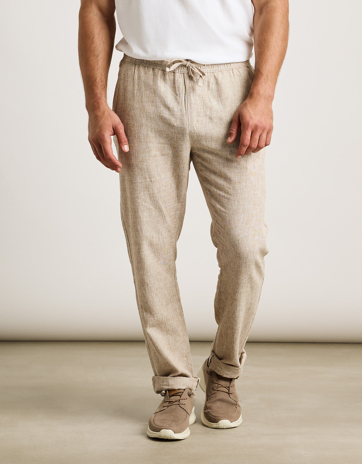 Pantalon long en lin beige - Daniel