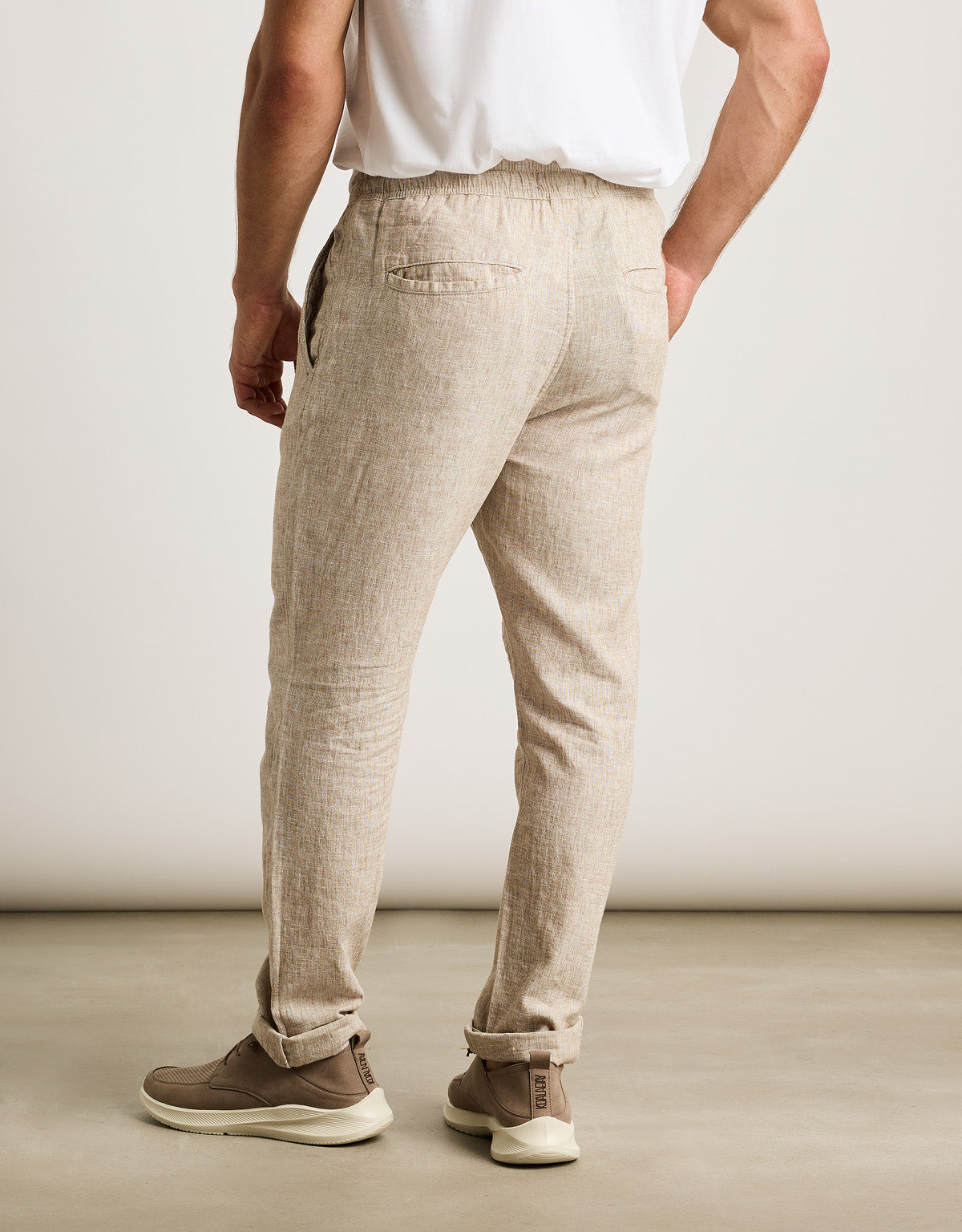 Pantalon long en lin beige - Daniel