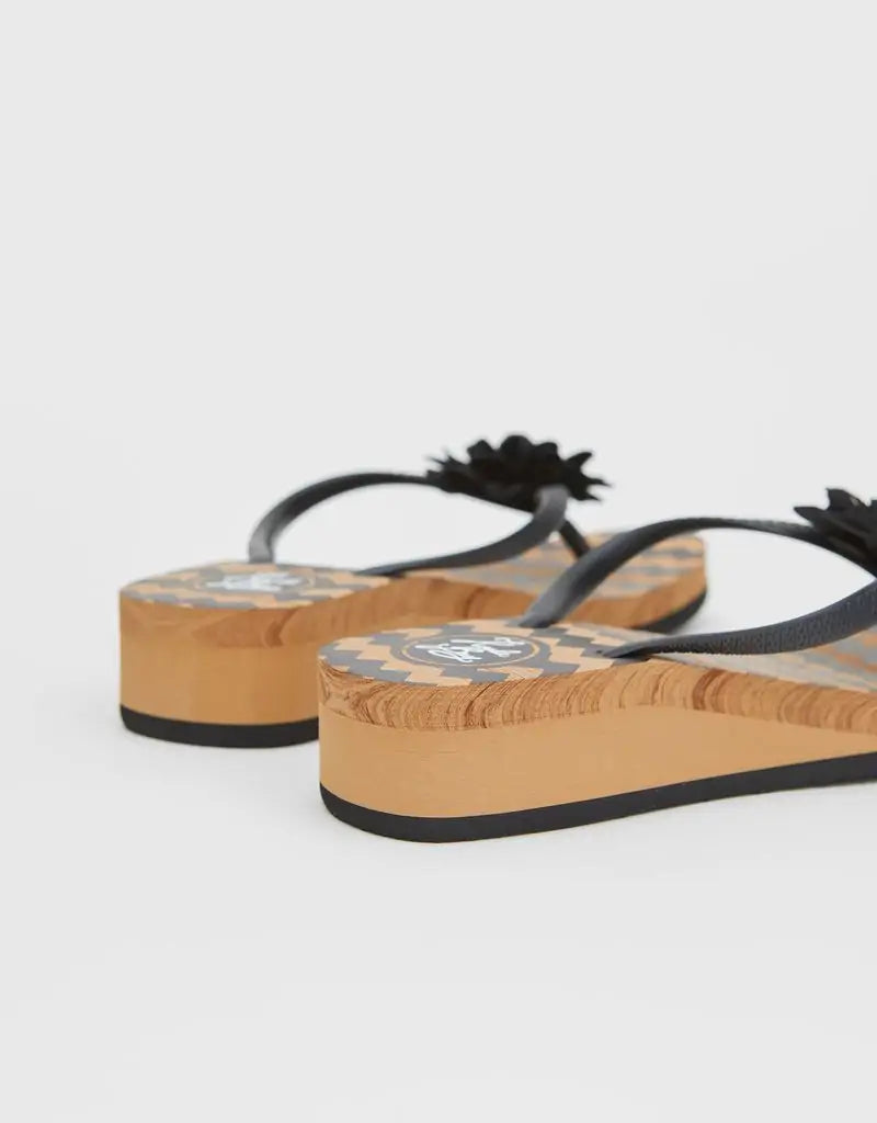 Chancla Cuña Palvin Negro by Koala Bay