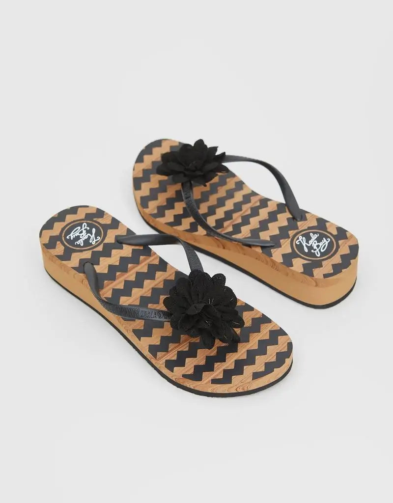 Chancla Cuña Palvin Negro by Koala Bay