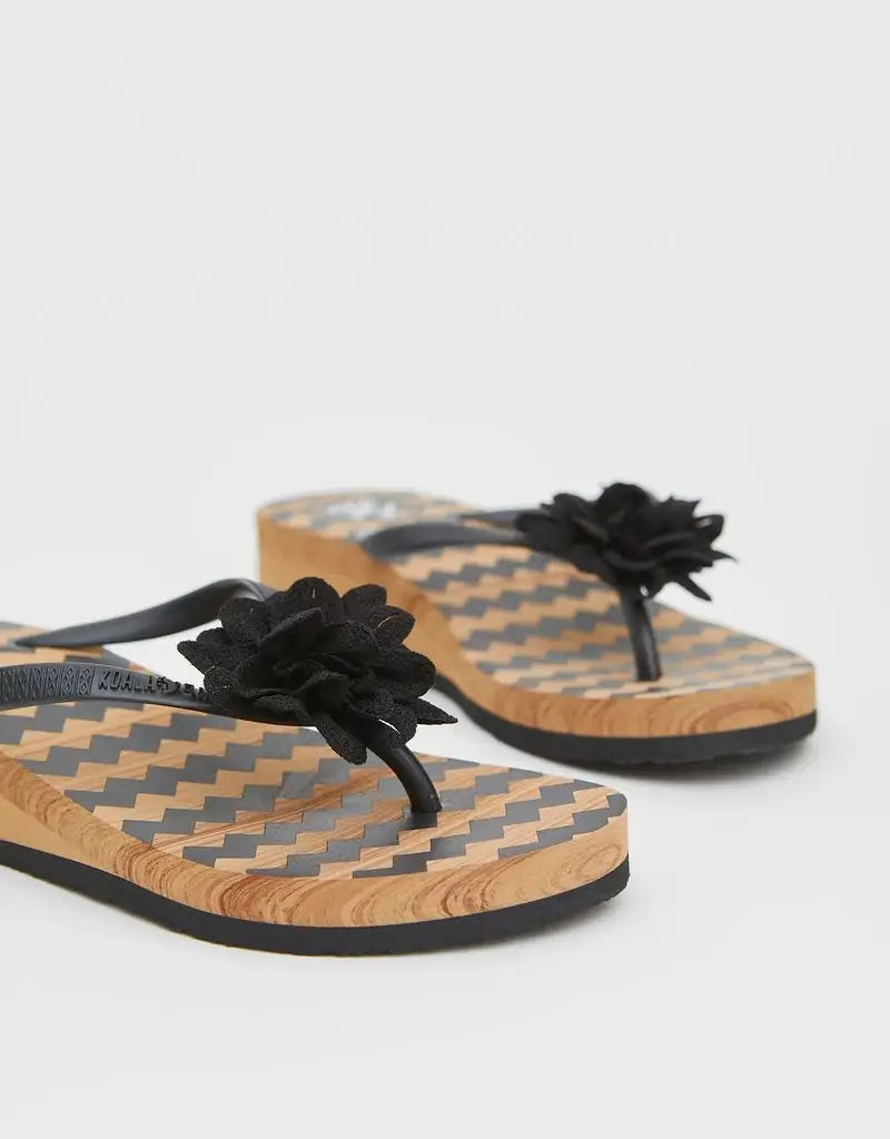 Chancla Cuña Palvin Negro by Koala Bay