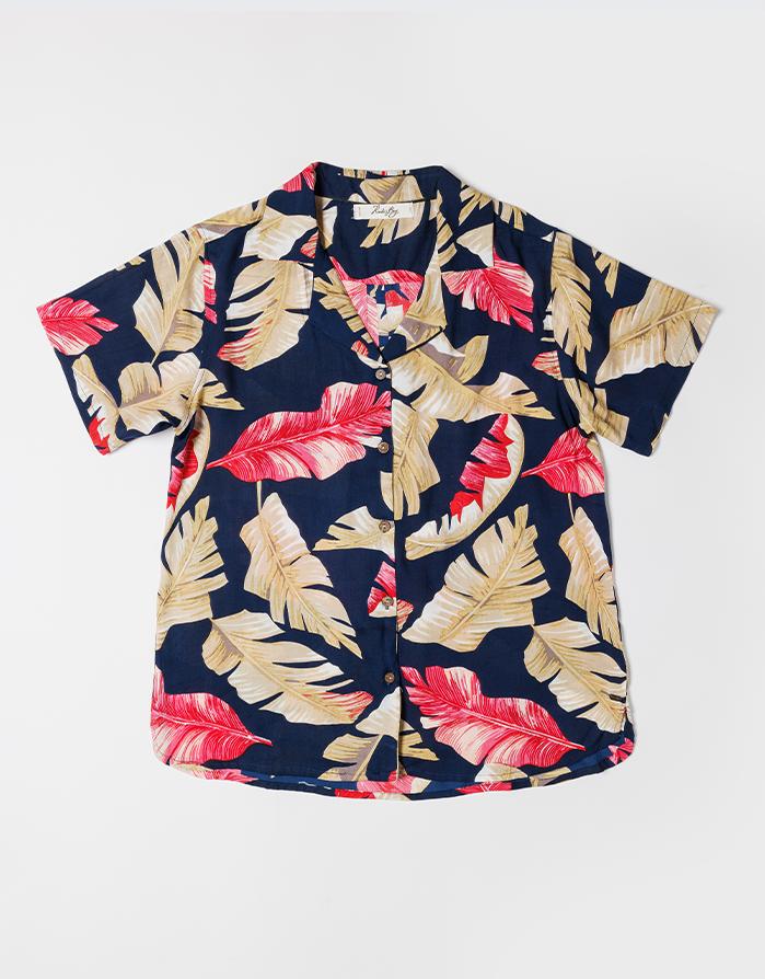 Chemise Tropicale Bleu Marine - Bajama