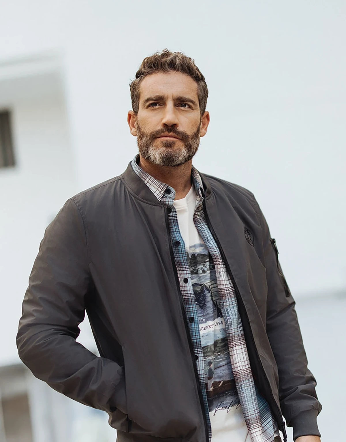 Chaqueta con Cremallera Gris - Marloes 