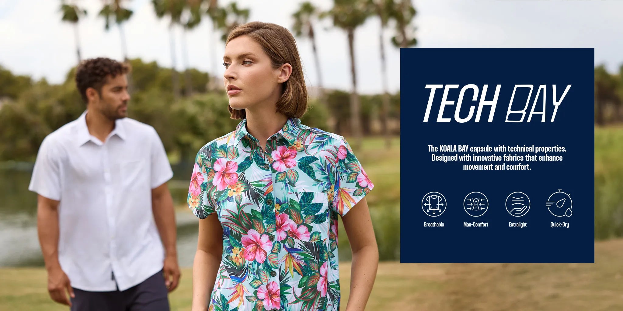 Technical and breathable clothing for women and men. Golf apparel. 