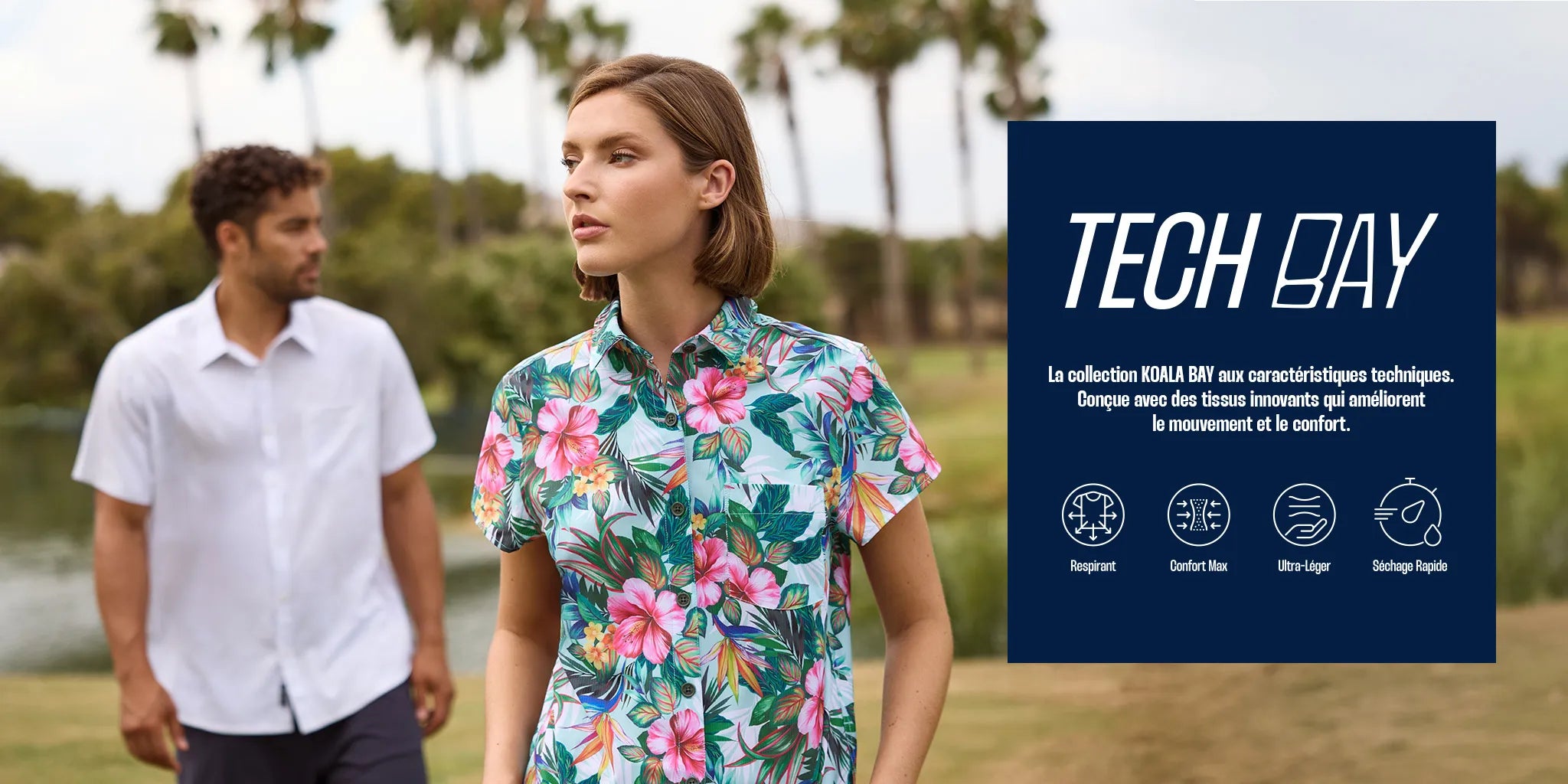 Vêtements techniques et respirants pour femme et homme. Tenues de golf. 02