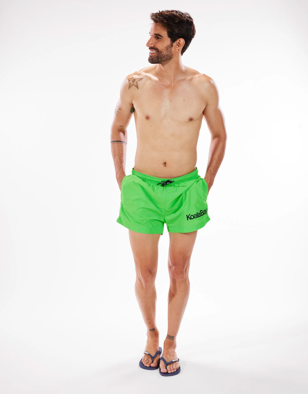 Bañador Corto Verde Flúor - Tony