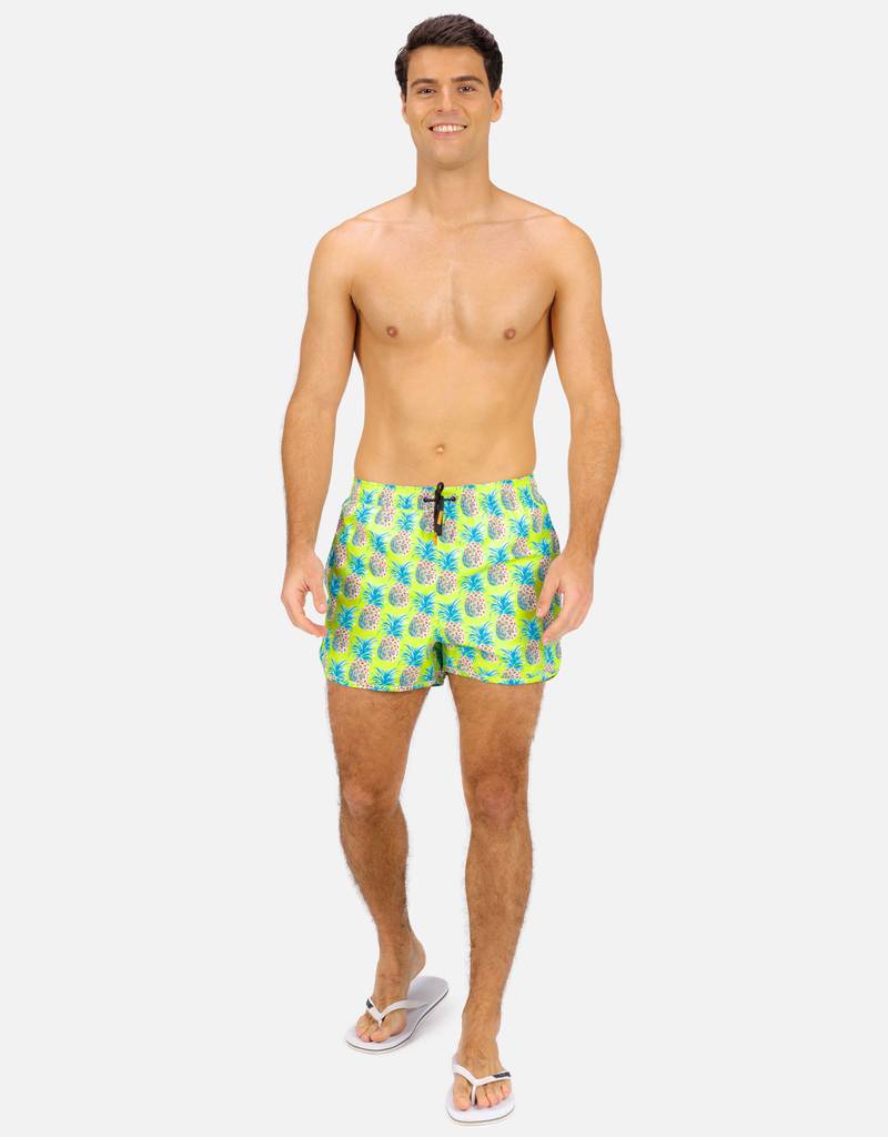 Schnell trocknende Badeshorts – Fluorpin