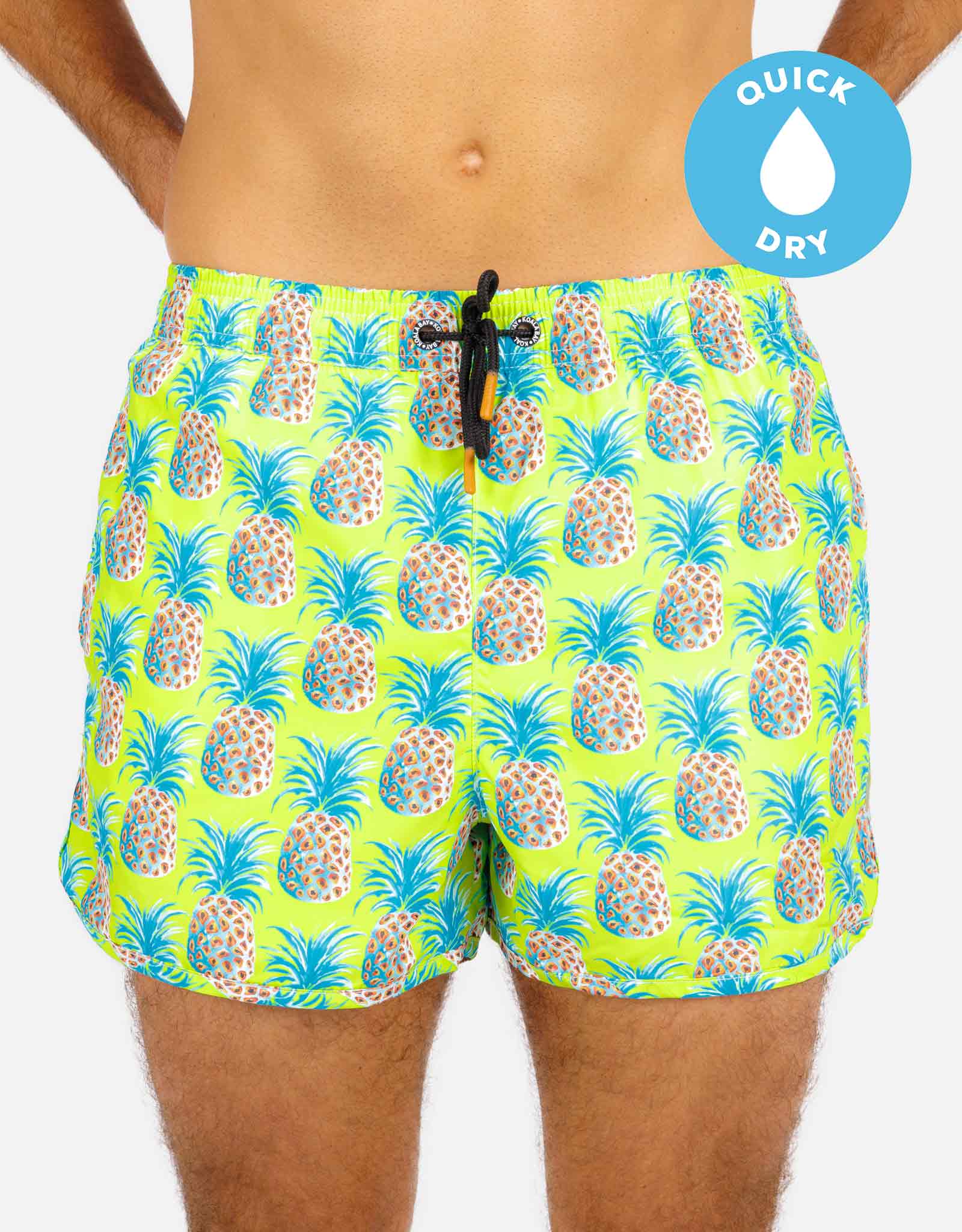 Schnell trocknende Badeshorts – Fluorpin