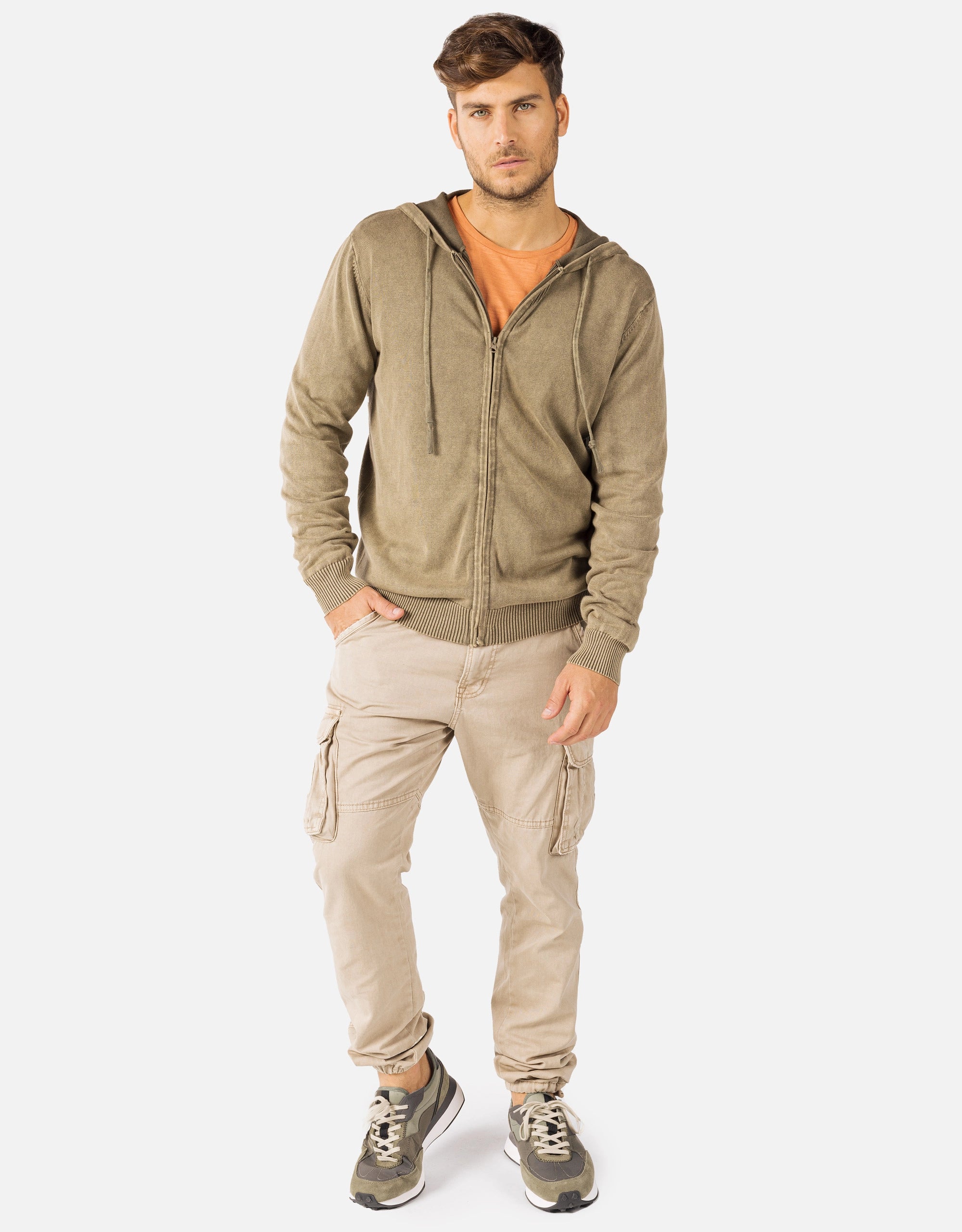 Sudadera con Capucha Algodón Caqui - Rhys  6