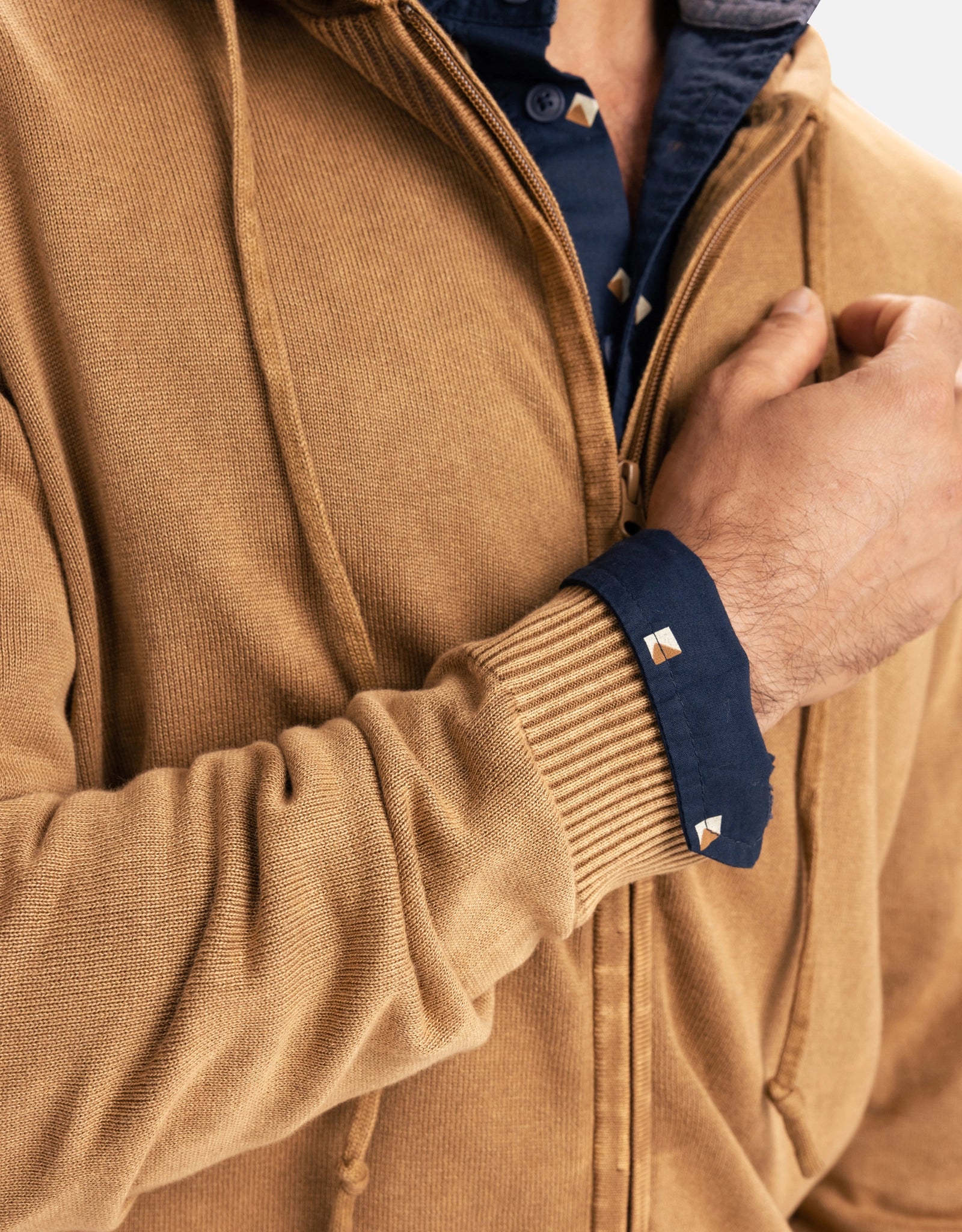 Sudadera con Capucha Algodón Camel - Rhys  4