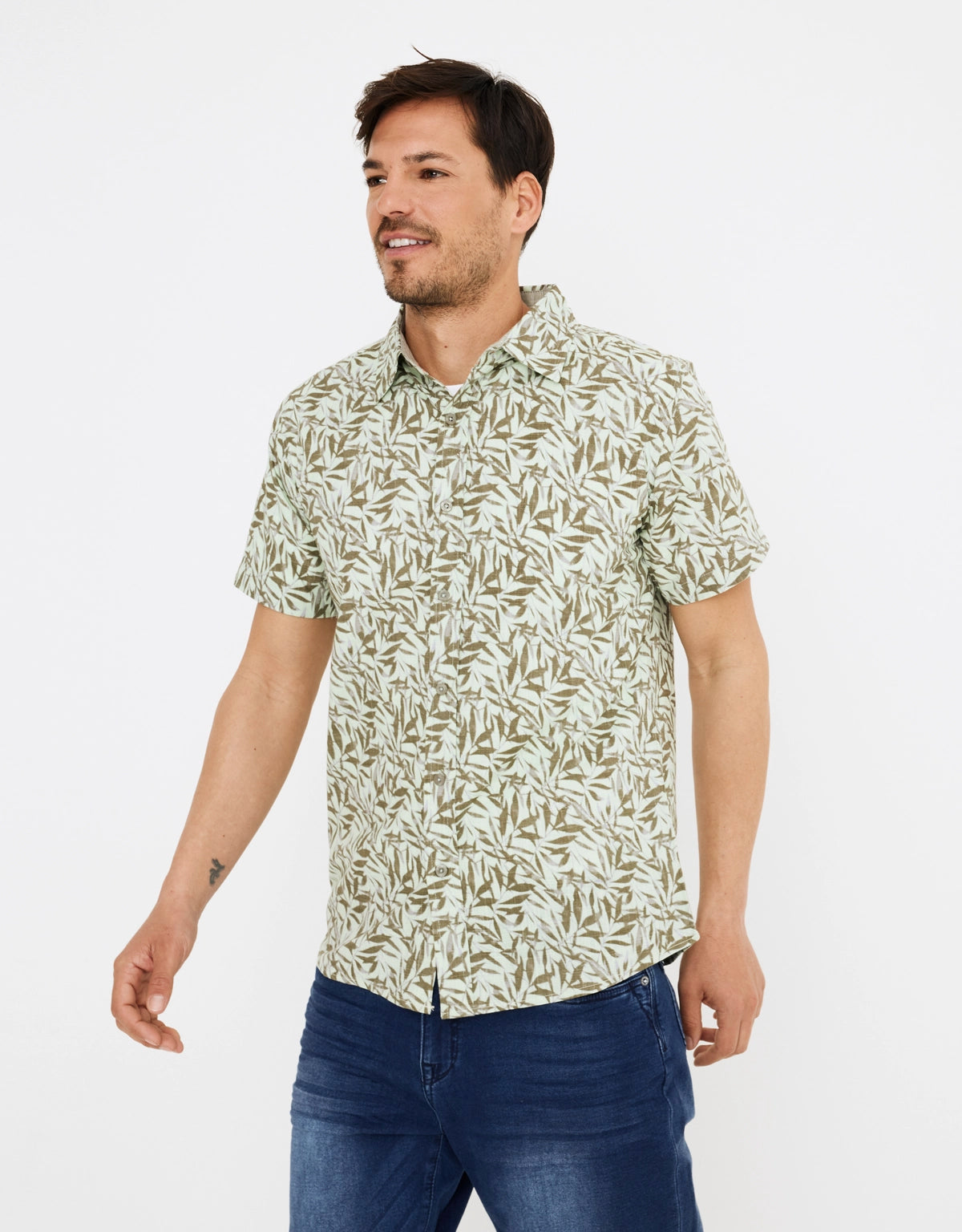 Camisa manga corta caqui