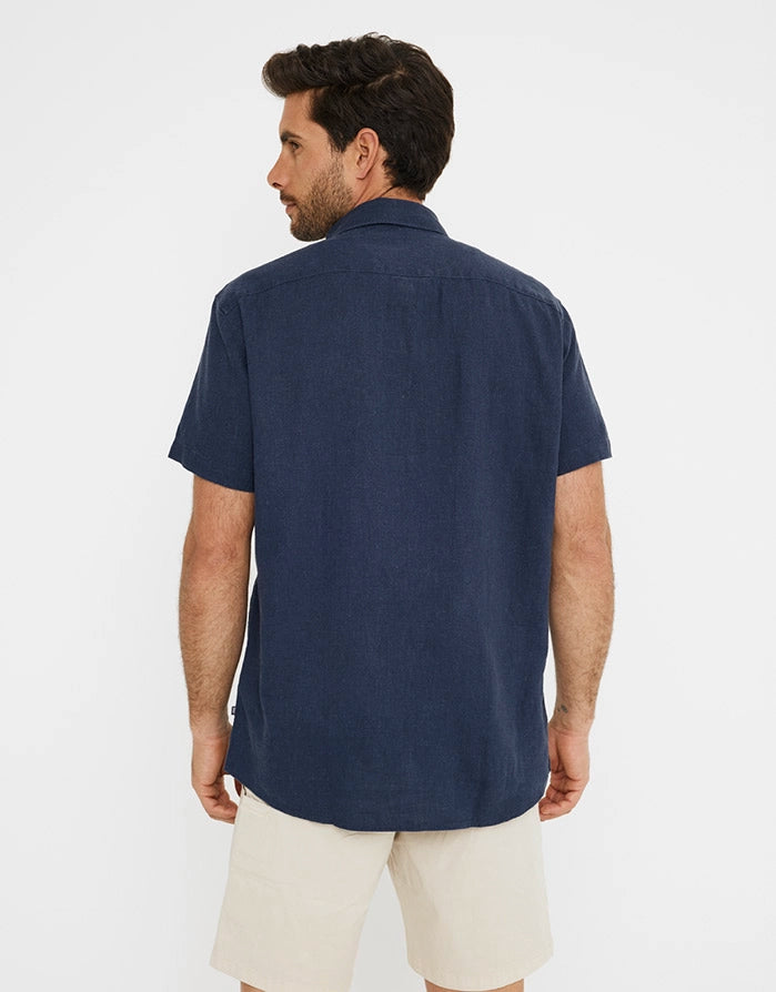 Kurzärmeliges Leinenhemd - Norfolk