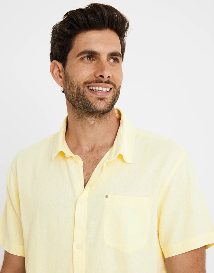 Kurzärmeliges Leinenhemd - Norfolk