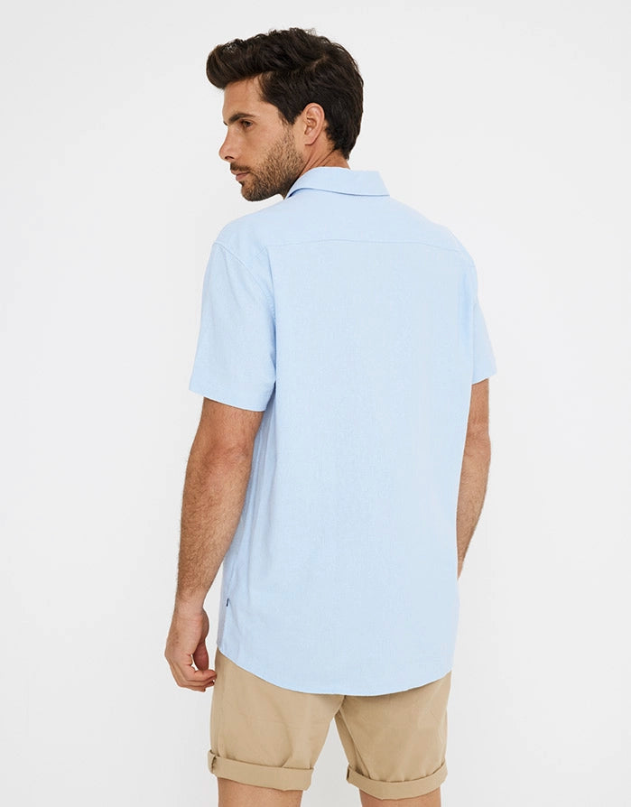 Kurzärmeliges Leinenhemd - Norfolk