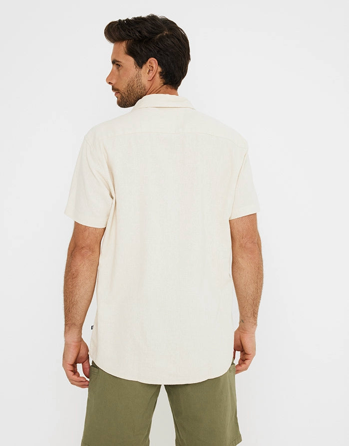 Kurzärmeliges Leinenhemd - Norfolk