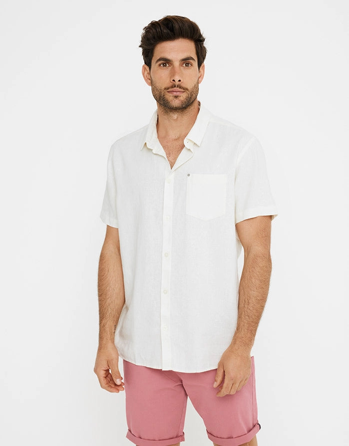 Kurzärmeliges Leinenhemd - Norfolk