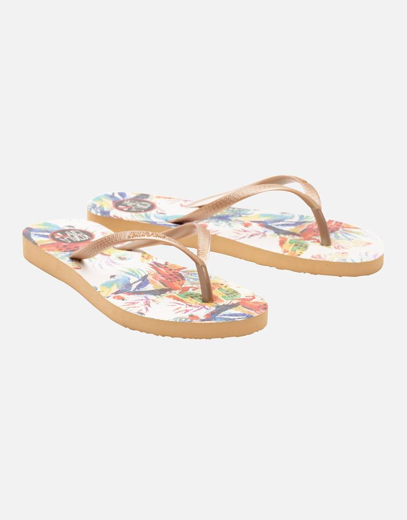 Chancla Dedo Tobago Blanco y Oro by Koala Bay