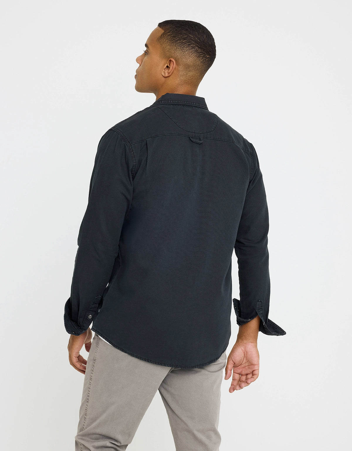 Camisa Manga Larga Negro - Balthasar 