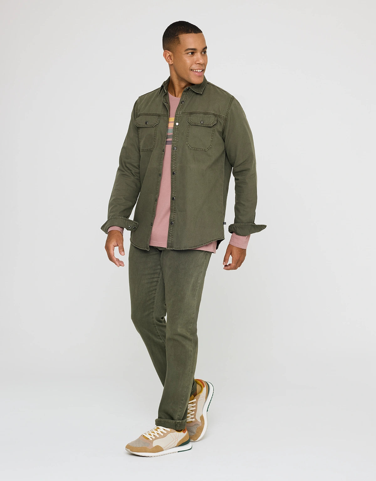 Camisa Manga Larga Caqui - Balthasar 