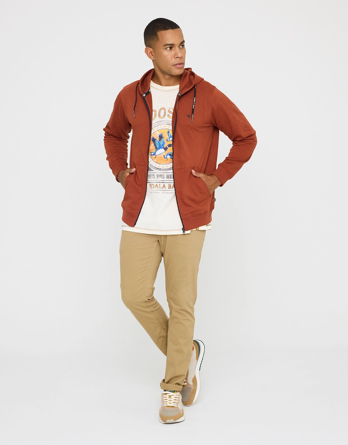 Sudadera con Capucha Teja - Bean 