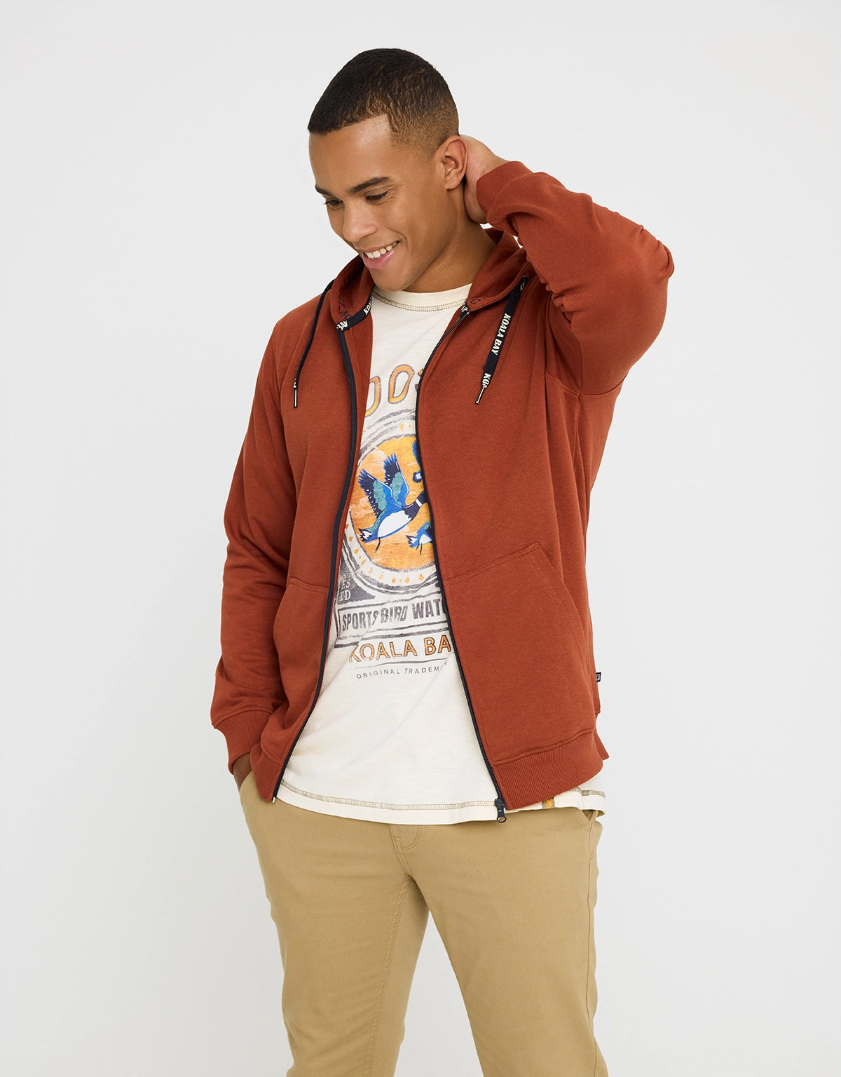 Sudadera con Capucha Teja - Bean 