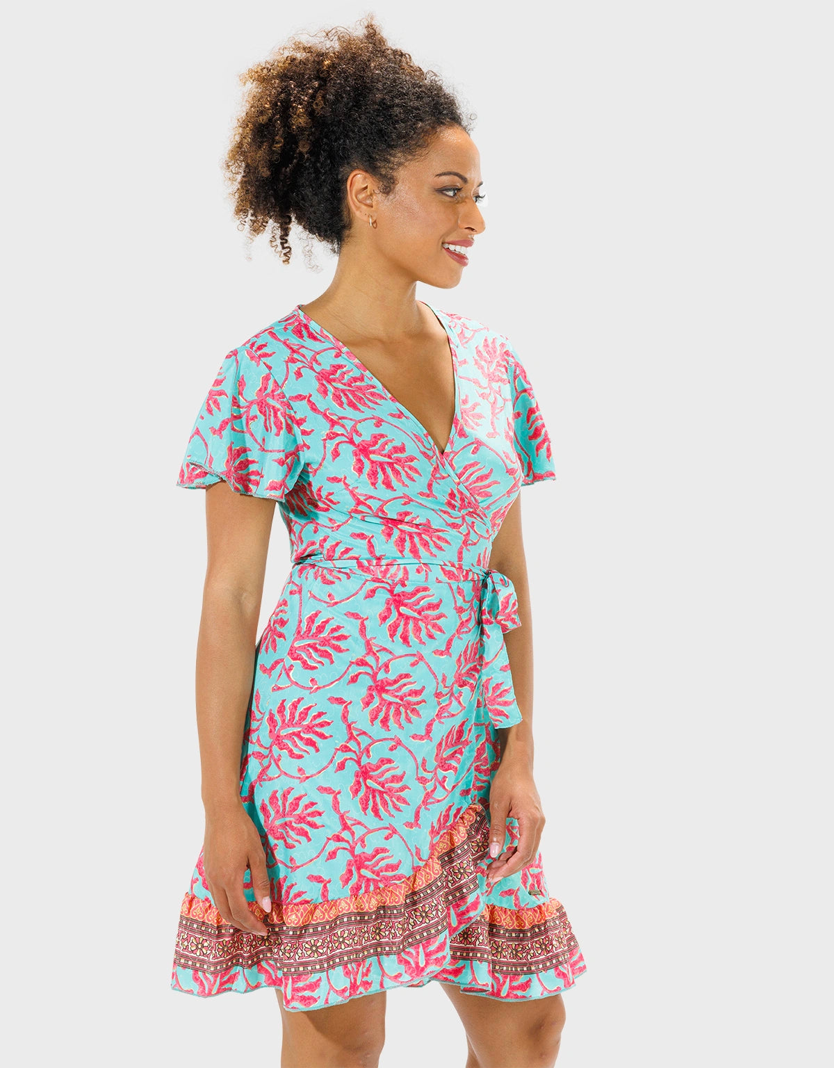 Vestido Corto Manga Corta - Feliz