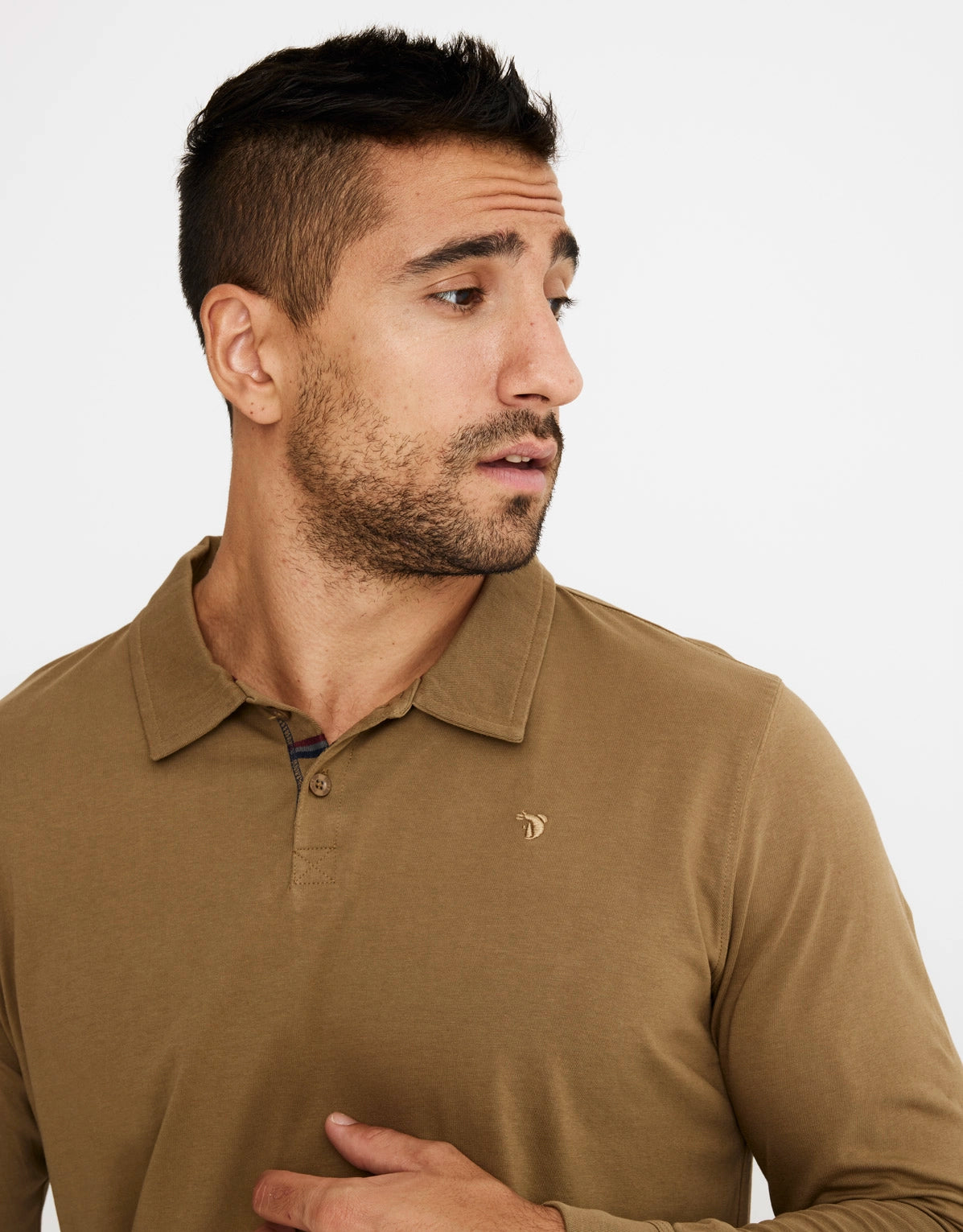 Polo Manga Larga Caqui Marrón - Pals 4