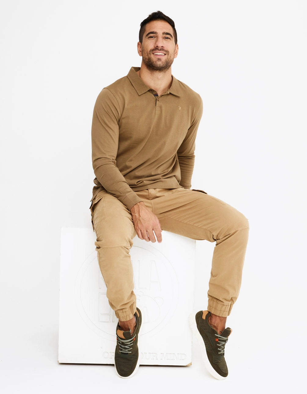 Polo Manga Larga Caqui Marrón - Pals 6