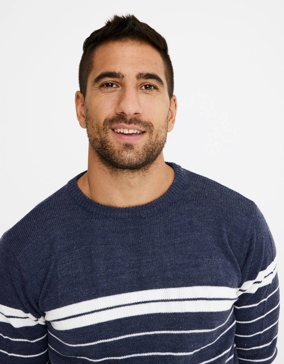 Jersey Manga Larga Rayas Azul Marino 4