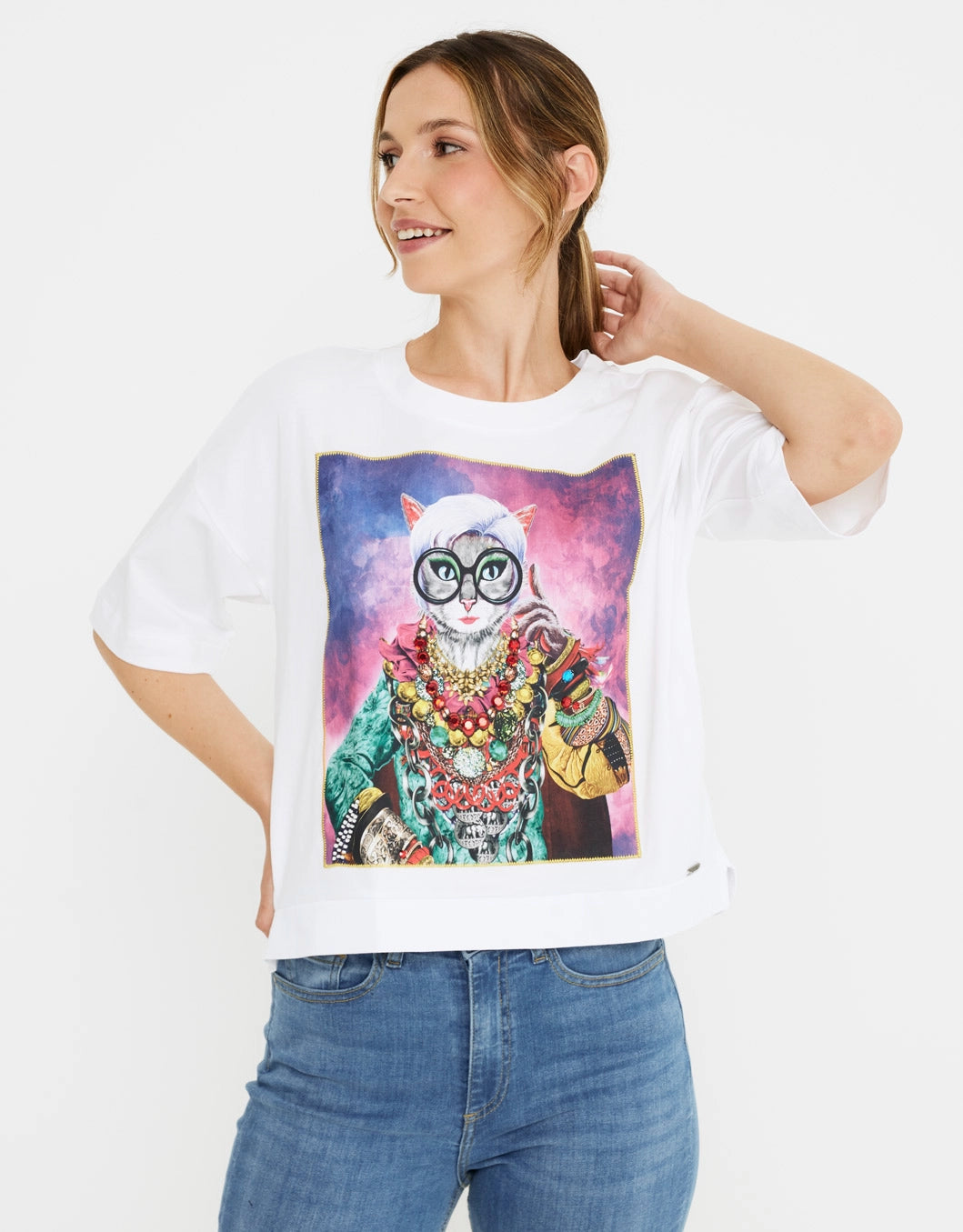 Camiseta Manga Corta Blanco Algodón - Giris