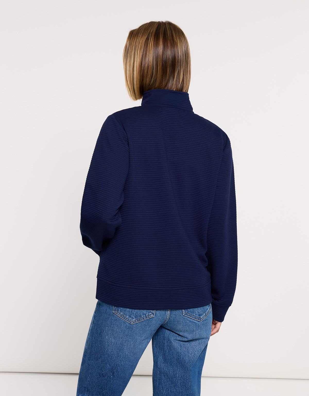 Chaqueta Cremallera Azul Marino - Tigia 4