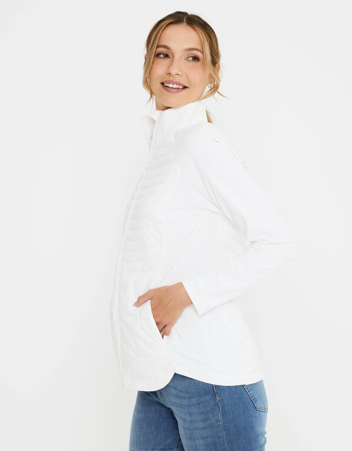 Veste matelassée sales blanche femme