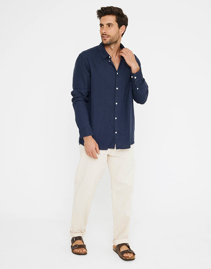 Long Sleeve Linen Shirt - Norwich