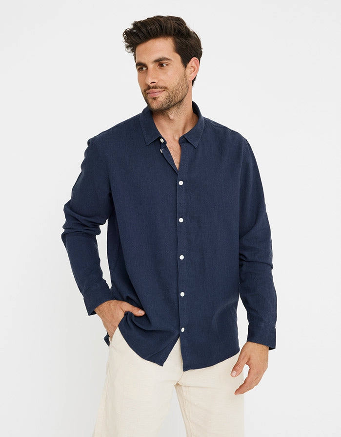 Long Sleeve Linen Shirt - Norwich