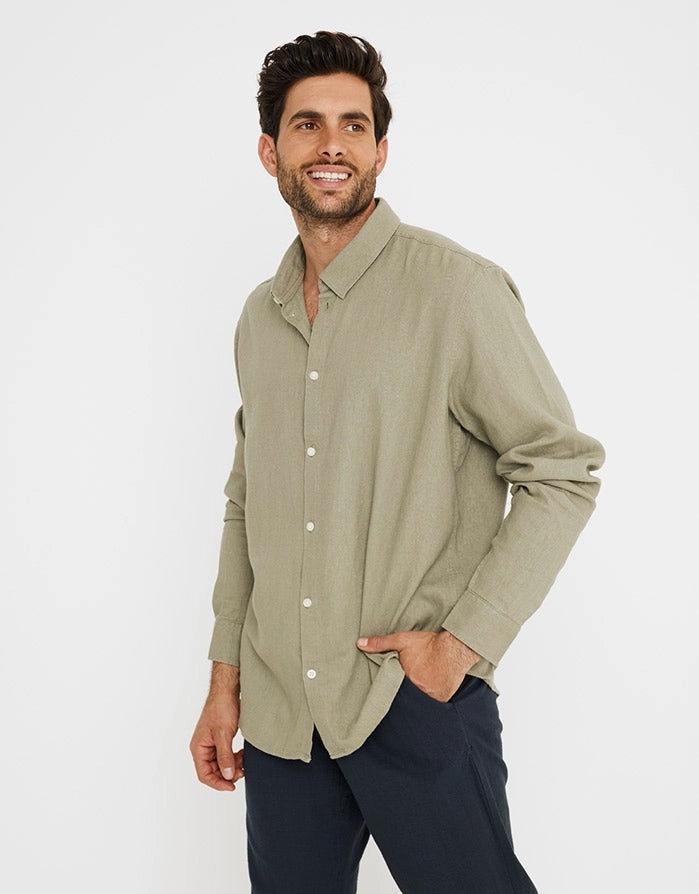 Long Sleeve Linen Shirt - Norwich