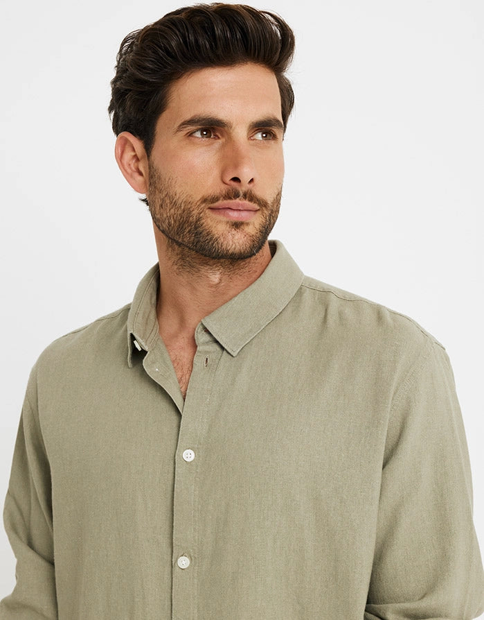 Long Sleeve Linen Shirt - Norwich